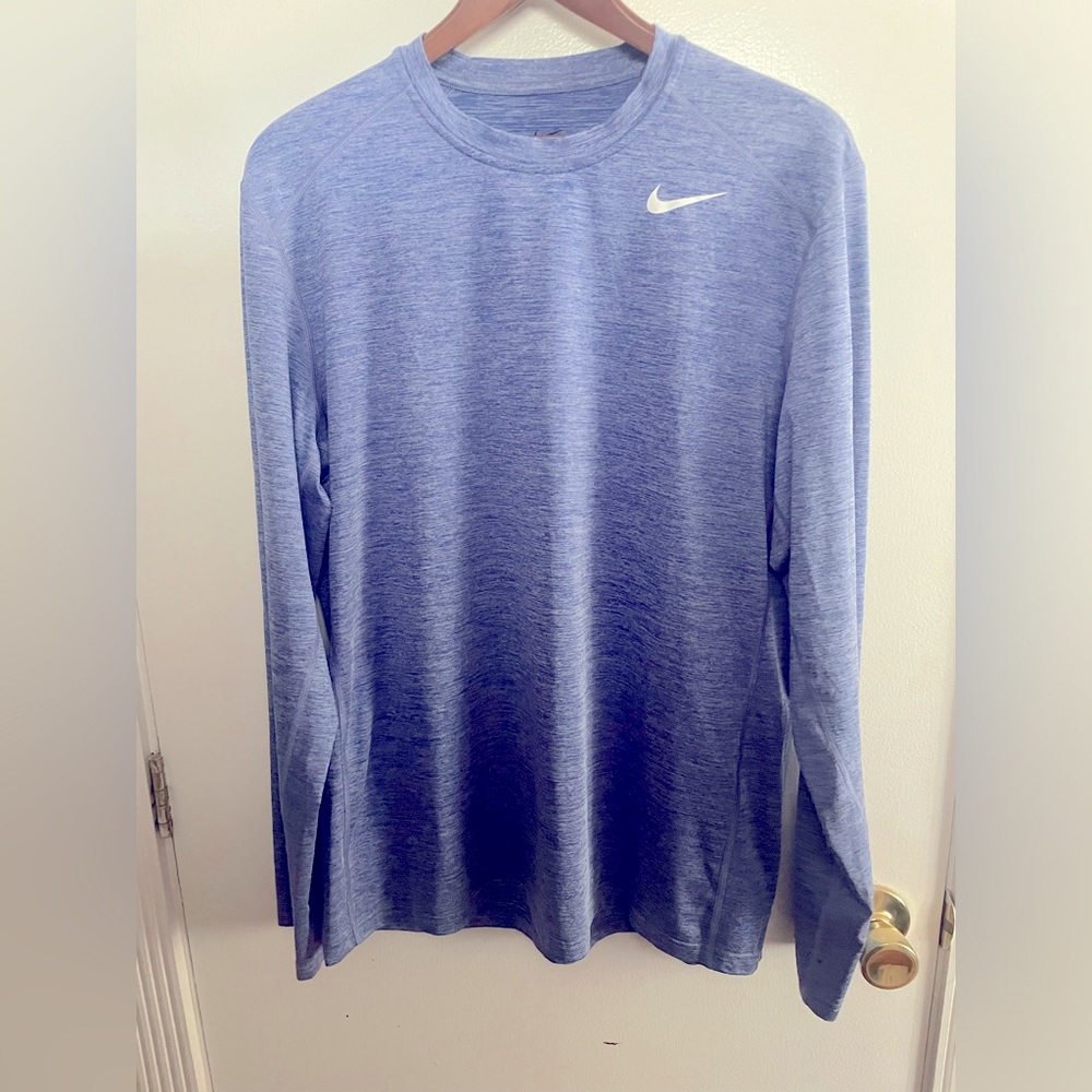 Blue Nike Large Dri-fit long sleeve men’s shirt